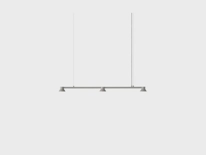 Normann Copenhagen - Hat Linear LED hanglamp, 115 cm, grijs