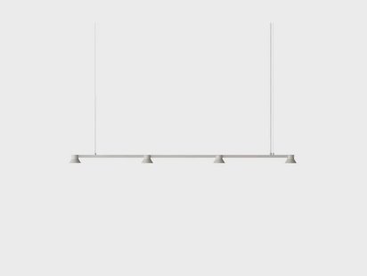 Normann Copenhagen - Hat Linear LED hanglamp, 167 cm, grijs