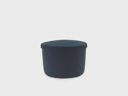 Normann Copenhagen - Hide Storage Poef Small Steel Blue