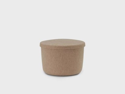 Normann Copenhagen - Hide Storage Poef Small Zand