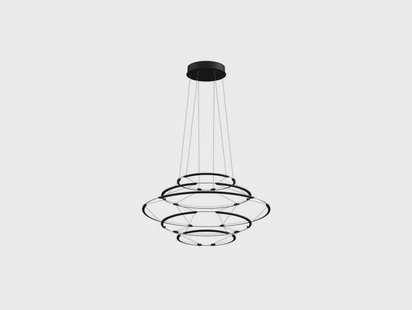 Drop 5 Hanglamp Matte Black Nemo Lighting - Eetkamer - Kunststof - Ring