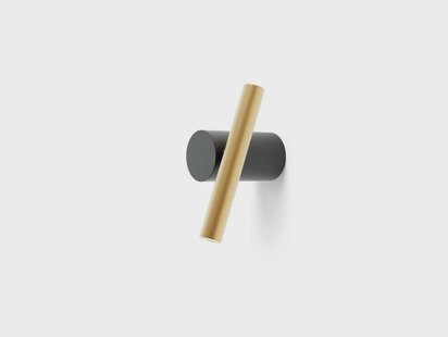 Doi Wandlamp 2700K Black/Brass Luceplan - Woonkamer - Aluminium
