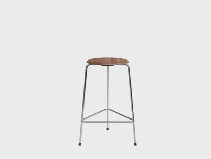 FRITZ HANSEN - High Dot™ Counter Stool 3-legs Walnut Veneer