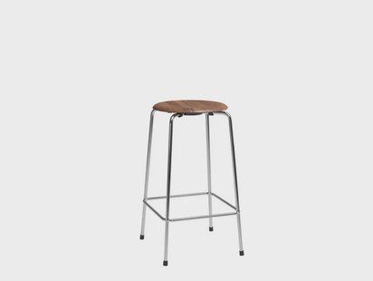 FRITZ HANSEN - High Dot™ Counter Stool 4-legs Walnut Veneer