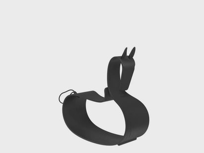 FRITZ HANSEN - Rocking Horse schommelspeelgoed fluweel zwart