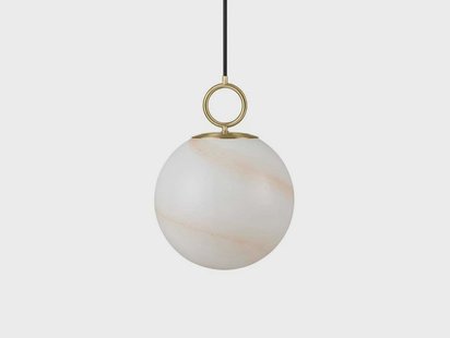 Stockholm Hanglamp Ø25 Marble Brown Halo Design - Woonkamer - Glas