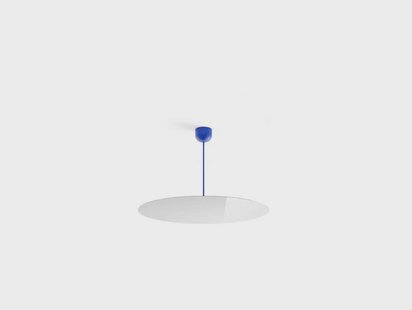 Millimetro Plafondlamp H53 Ø85 Royal Blue/Mirror Luceplan - Woonkamer - Aluminium