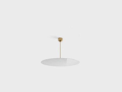 Millimetro Plafondlamp H53 Ø85 Brass/Mirror Luceplan - Woonkamer - Aluminium