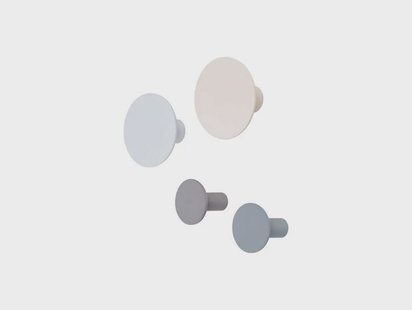 Blomus - Ponto kapstokhaken, set van 4, grijstinten