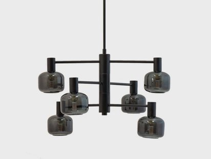 Dyberg Larsen - Arp 6 Kroonluchter Black/Smoke DybergLarsen