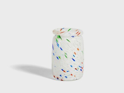 HAY - Splash Vase Roll Neck Medium White Dot