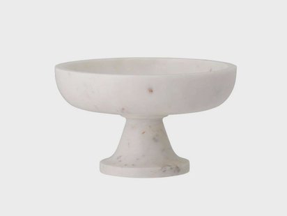 Bloomingville - Eris Pedestal Kom White Marble