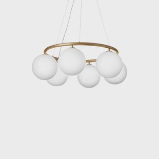 Nuura Aps - Miira 6 Circular Kroonluchter Brass/Opal Nuura