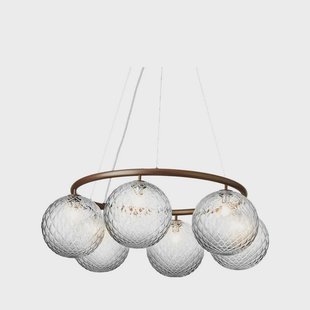 Nuura Aps - Miira 3 Circular kroonluchter, Ø 80 cm, brons/helder Nuura