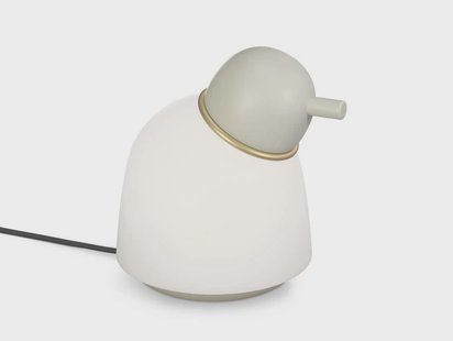 Bird Tafellamp H21,5 Sand/Brass/Opal Belid - Slaapkamer - Metaal