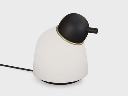 Bird Tafellamp H21,5 Black/Brass/Opal Belid - Slaapkamer - Metaal