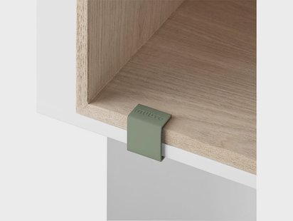 Muuto - Mini Stacked Storage System Clips 5-delige set, groen