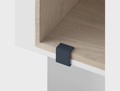 Muuto - Mini Stacked Storage System Clips blauw set van 5