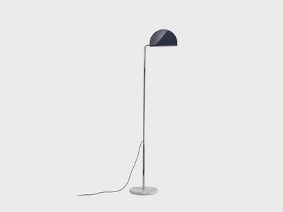 DCW - Mezzaluna Vloerlamp White Marble/Blue