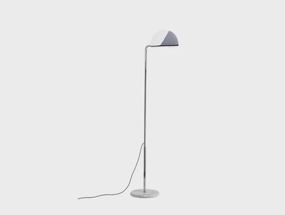 DCW - Mezzaluna Vloerlamp White Marble/Chrome