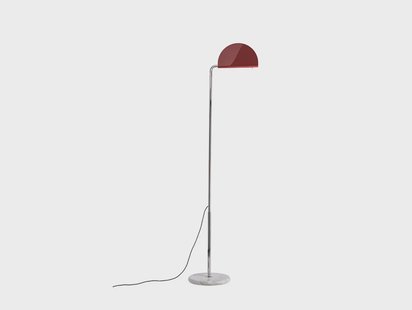 DCW - Mezzaluna Vloerlamp White Marble/Red