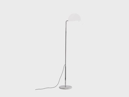 DCW - Mezzaluna Vloerlamp White Marble/White