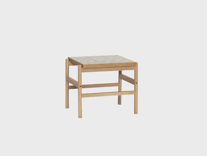 Hübsch - Tile Bijzettafel Mint/Naturel