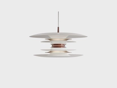 Belid - Diablo Hanglamp Ø50 Matt White/Rosé Silver