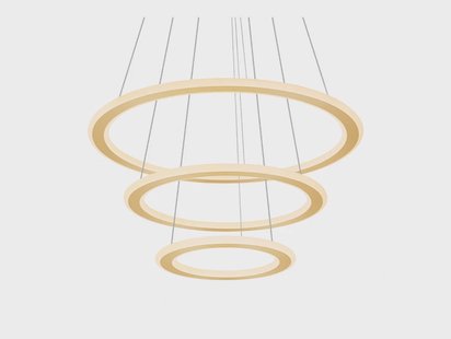 SLV - One Flat Hanglamp Triple 2700/3000K Brass