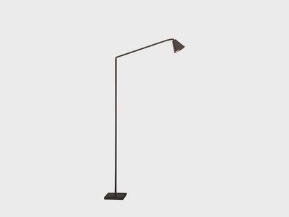 Untitled Reading Cone vloerlamp, zwart/goud Nemo Lighting - Woonkamer - Aluminium