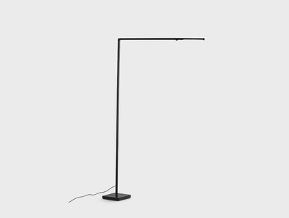 Untitled Reading Linear vloerlamp, zwart Nemo Lighting - Woonkamer - Aluminium