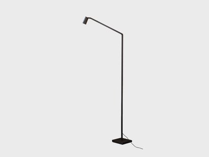 Untitled Reading Spot vloerlamp, zwart Nemo Lighting - Woonkamer - Aluminium