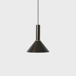 ferm LIVING - Collect Hanglamp Cone High Black Brass