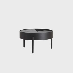 Woud - Arc Sofa-tafel Ø66 Black Ash