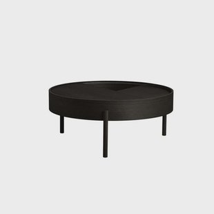Woud - Arc Sofa-tafel Ø89 Black Ash