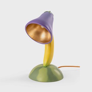 SELETTI - Aubergine tafellamp, paars/groen/geel, 31 cm