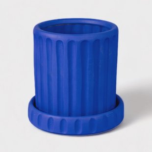 SELETTI - Magna Graecia Dorico Vase w/Saucer Blauw