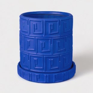 SELETTI - Magna Graecia Greca Vase w/Saucer Blauw