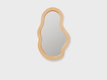 ferm LIVING - Pond Spiegel Medium Rattan Natural