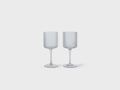 ferm LIVING - Ripple Wit Wine Glasses Set of 2 Clear