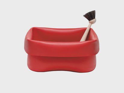 Normann Copenhagen - Afwasbak w/Afwasborstel Rood/Beuken