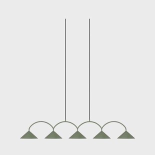 Globen Lighting - Curve 5 Hanglamp Groen