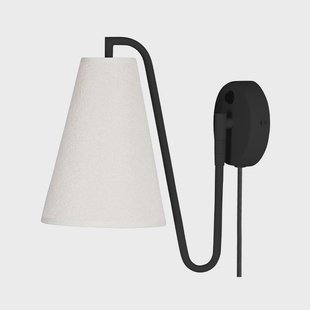 Globen Lighting - Lou Wandlamp Bouclé Wit/Zwart