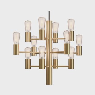 Herstal - Manola Mini 12 Kroonluchter Satin Geel Koper