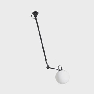 Lampe Gras - 302 L Plafondlamp Ø250 Zwart/Opaal Glas