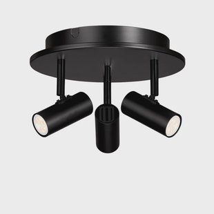 Belid - Cato Triospot Plafondlamp Mat Zwart/Mat Zwart