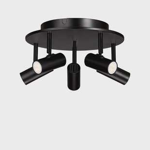 Belid - Cato 5-spot Plafondlamp Mat Zwart/Mat Zwart