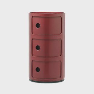 Kartell - Componibili 3 Bijzettafel Burgundy