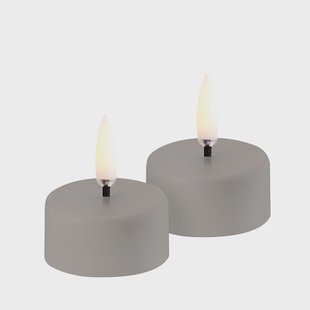 Uyuni Lighting - Oplaadbare LED-kaars 2-pack 3,9 cm, beige