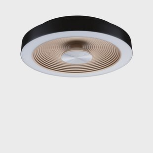 Paulmann - Volea LED plafondlamp, IP44, Ø32 cm, zwart/goud